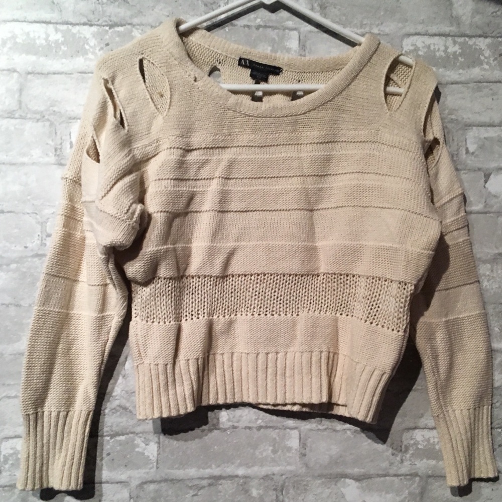 Cream Cutout Sweater
